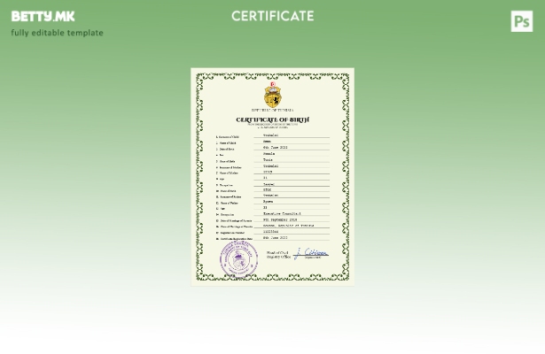 Модерен стил Тунис од витално значење за извод од матичната книга на родените ПС